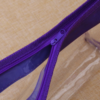 Étui cosmétique en PVC transparent, réutilisable, recyclable, imperméable, fermeture éclair, sac de rangement de maquillage portable pour voyage, logo personnalisé