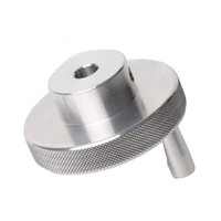 Volant à main moleté rond en alliage d'aluminium avec poignée basculante pour table coulissante de machine-outil, volant mécanique OD 40/50