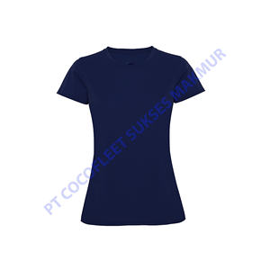 Camiseta de mujer con cuello redondo de algodón de alta calidad 100% con diseño personalizado, ecológica, comprimida, estilo informal de Bangladesh de gran tamaño - Product Image 1