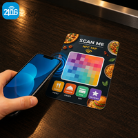 Autocollant de table NFC personnalisé pour restaurant, menu numérique, code QR, étiquette intelligente imperméable