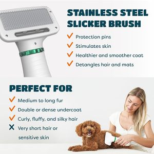 Ama-zon EE. UU. Gran oferta 2 en 1 aseo portátil con cepillo rebanador de autolimpieza temperaturas ajustables cepillo secador de pelo para perros y Mascotas - Product Image 3