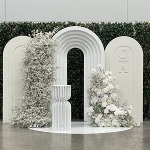 Aangepaste Bloem Boog Muur Decoratie Pvc Achtergrond 3d Board Arch Chiara Achtergrond Stand Bruiloft Evenement Feest Decoratie Met Licht