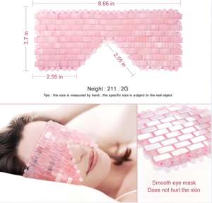 Cold Therapy <span class=keywords><strong>Eye</strong></span> <span class=keywords><strong>Massager</strong></span> Reutilizável Anti-Envelhecimento Mão Costurado Rose Quartz Stone <span class=keywords><strong>Eye</strong></span> Cooling <span class=keywords><strong>Tool</strong></span> Ferramenta de beleza Facial - Product Image 2