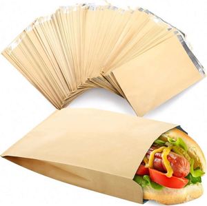 Bolsas de Papel de Aluminio para Alimentos con Logotipo Personalizado, Resistentes a la Grasa, para Barbacoa, Kebab, Comida para Llevar, Desechables, Precio de Fábrica al por Mayor, Gran Venta 2025 - Product Image 2