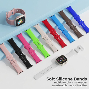 Bracelet de <span class=keywords><strong>Montre</strong></span> Tendance en Silicone <span class=keywords><strong>pour</strong></span> <span class=keywords><strong>Homme</strong></span> et Femme, Plusieurs Couleurs Disponibles, <span class=keywords><strong>pour</strong></span> Apple Watch, Accessoire de Bracelet - Product Image 1