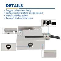 Capteur de pesage à tension haute pression portable SILVANUS Type S en acier allié IP67, précision 0,03 % pour trémie 200 kg