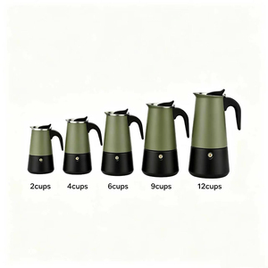 <span class=keywords><strong>Cafetera</strong></span> <span class=keywords><strong>Italiana</strong></span> Moka de Acero Inoxidable Verde Oliva Mate, <span class=keywords><strong>Cafetera</strong></span> Espresso para Estufa de Inducción, <span class=keywords><strong>Cafetera</strong></span> <span class=keywords><strong>Italiana</strong></span> Geyser de 2 a <span class=keywords><strong>12</strong></span> <span class=keywords><strong>Tazas</strong></span> - Product Image 6