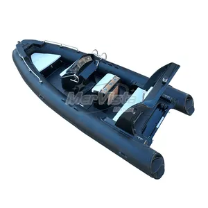 Ali trade assurance Shock price 5.8m rib hypalon Inflatable fishing Boat with 4 stroke 115HP motor