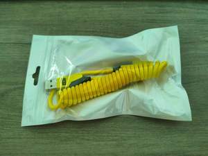 4-in-1 Retractable Spring Car <b>Charging</b> <b>Cable</b> - Fast <b>Charging</b> Data Cord for , Micro-<b>USB</b> & <b>Type</b>-<b>C</b>, Super Quick Charge - Product Image 5