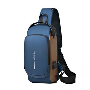 Bolso Pechera Cruzado de Gran Venta con USB y Candado de Combinación Antirrobo Bolso de Hombro de Moda Impermeable con Logo Personalizado para <span class=keywords><strong>Hombre</strong></span> - Product Image 6