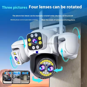 Оптовая продажа, смарт-камера 8K 16MP 4 объектива 10X зум 3 экрана PTZ уличная Yoosee Wifi 4G система видеонаблюдения - Product Image 4