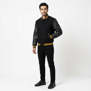 Custom Luxury Men's Winter Puffer Jacket Quick Dry & Breathable Stand Collar Zipper Closure <b>Canvas</b> Fabric Customizable Materials - Product Image 1