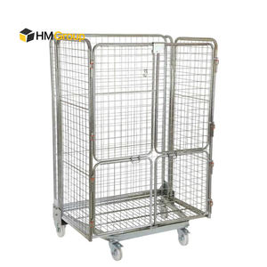 4-zijdige <span class=keywords><strong>Merchandise</strong></span> <span class=keywords><strong>Trolley</strong></span> Met Deuren Rolkooi Voor Opslag En Retail - Product Image 5
