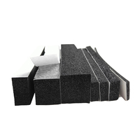 Bande adhésive en mousse PVC noire, auto-adhésive, à haute résilience, matériau haute densité, absorbant les chocs et ignifuge