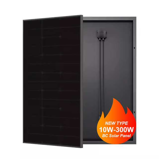 Factory Direct All Black N-Type 120W BC Solar Pv Panels 100W HPBC Glass Solar Panel 200W for CCTV Camera