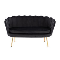 OEM/ODM Canapé confortable 2 places de style nordique en velours avec pieds dorés