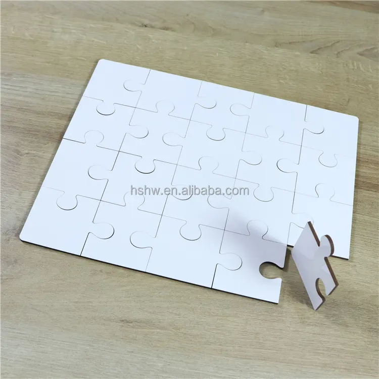 Commercio all'ingrosso A4 20 Pezzo di Puzzle di Stampa MDF di Legno In Bianco di Sublimazione Jigsaw Puzzle