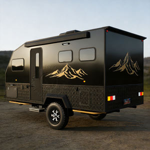 Remolque de Viaje Todoterreno Ligero de Aluminio HONLU, Caravana con Techo Impermeable para Aventuras Familiares de Campamento - Product Image 5