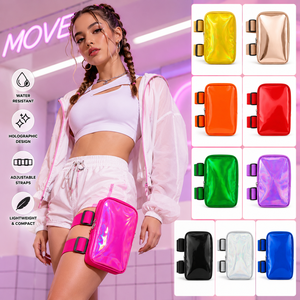 Wholesale PU Laser Thigh Pouch Women Fashion Leg Bag Festival Waist Pack with Custom Logo Service - Product Image 1