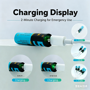 بطارية ليثيوم أيون 2200mWh 2200mWh 2200mWh ، بطاريات قابلة للشحن V AA ، بطارية من النوع AA ودورات Cable1000 - Product Image 6