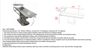 CH tavolo chirurgico veterinario Best Seller per visite mediche animali domestici e trattamenti chirurgici - Product Image 4