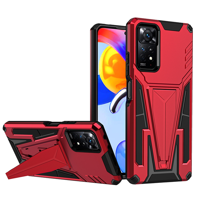 Kickstand Phone Case for Redmi Note 11 Pro Plus 5G Cover Hidden Magnetic Mobile Case for Redmi Note 11 Pro 11S