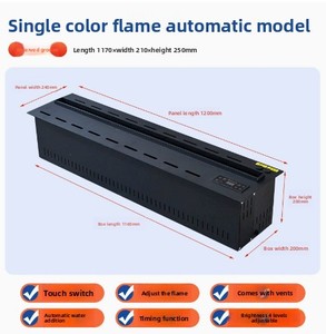 Cheminées décoratives intelligentes 3D LED 700 mm avec atomiseur d'eau néon pour foyer domestique ou hôtelier - Product Image 2
