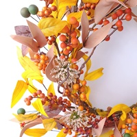 Artificielle Neptune Grange Les Mères En Vrac Tournesol Faux Coeur Chardon Prune Signe Evergreen Couleur Anneau Couronne Lavande