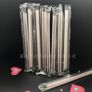 Pailles en plastique jetables Chuangxinglong, transparentes, épaisses, droites, pour thé au lait et fêtes - Product Image 4