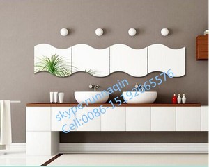 Cheap Wave Shaped <strong>Mirror</strong> Decorative Wall <strong>Mirror</strong> with <strong>Bevel</strong> <strong>Edged</strong> in 30x120X36X122X20x122X20x160cm MADE in CHINA - Product Image 6