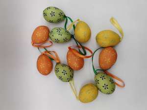 Hängendes 4cm Osterei mit Muster, 12 Stück in einer Box - Product Image 3