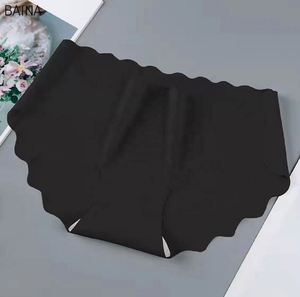 Braguitas de seda helada sin costuras de cintura media onduladas sexys para mujer - Product Image 4