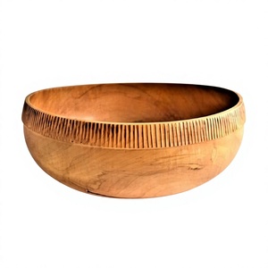 Bol à fruits rustique pour la décoration de la maison, bols de service en bois faits à la main, accessoires de table, bol résistant au lave-vaisselle pour noix et biscuits - Product Image 6