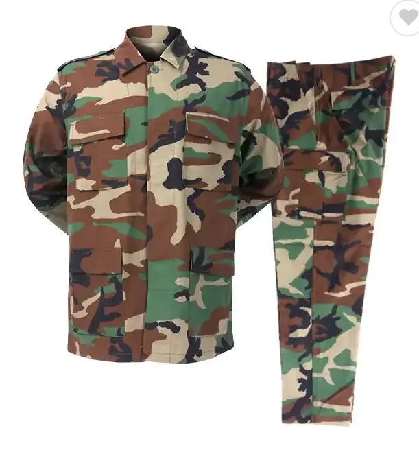 High quality woodland camouflage BDU uniform men's training suit