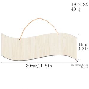 ป้ายไม้เปล่าสำหรับตกแต่งบ้านและงาน DIY พร้อมเชือก ขายส่งแบบดรอปชิปปิ้ง - Product Image 2