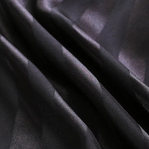 Ensemble <span class=keywords><strong>de</strong></span> literie <span class=keywords><strong>de</strong></span> luxe housse <span class=keywords><strong>de</strong></span> couette en Satin noir Twin Full Queen King Size rayures Super doux confortable linge <span class=keywords><strong>de</strong></span> lit couette Cove - Product Image 6