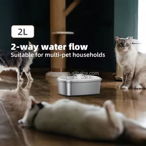 Consegna in 7 Giorni, Prodotti per Animali, Ciotole e Distributori da 2L, Innovativo Erogatore d'Acqua Automatico in Acciaio Inox per Animali Domestici - Product Image 3