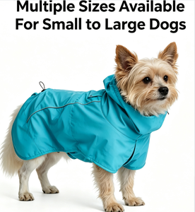 Veste imperméable à capuche pour chien, avec réflecteur coupe-vent, pour chiens de grande et petite taille, couverture complète, vêtements d'extérieur - Product Image 4
