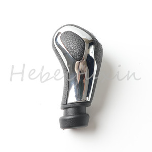 Pomo de palanca de cambios de coche, cubierta plateada de cuero negro, ergonómico, para Peugeot 307, 308, 408, Citroen C2 - Product Image 2