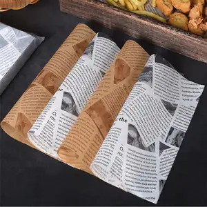 Sanduíche Patty Burger Cozido Alimentos Papel De Embrulho À Prova De Óleo Notícias Papel Estilo Food Wrap Papel De Tecido Com Logotipo Personalizado