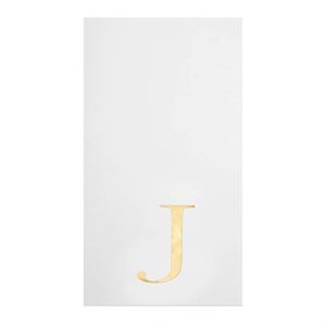 Servilletas de Boda y Cóctel Blancas con Monograma 'J' en Lámina Dorada, 3 Capas, Paquete de 50, 4x8 Pulgadas, Estilo Bolsa, Directo de Fábrica, OEM/ODM - Product Image 5