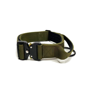 Set Harnesses Anjing Taktis, Kalung Anjing yang Dapat Disesuaikan, Tali Anjing dengan Bantalan Neoprene dan Gesper Logam untuk Latihan Anjing di Luar Ruangan - Product Image 2