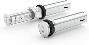 Tomacorriente Automático Oculto <span class=keywords><strong>para</strong></span> Encimera de Cocina, Estación de Carga Inalámbrica Emergente con 3 <span class=keywords><strong>Enchufes</strong></span> de CA Estadounidenses y 2 Puertos USB - Product Image 6