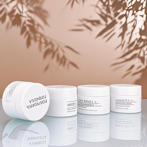 Matte White Glass <b>Jars</b> for Cosmetic Cream <b>Empty</b> Skincare 50g 60g Frosted Luxury Round Cosmetic Glass Body Cream <b>Jar</b> - Product Image 5