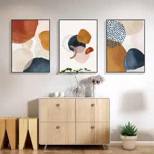 Ingelijste Abstracte Canvas Muurkunst, Decoratief Schilderen Abstract Italiaans Minimalistisch Muurschildering Voor Woonkamer