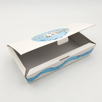 Emballage de poisson et frites avec impression personnalisée boîte alimentaire en carton ondulé boîte de poisson frit boîte de restauration rapide à emporter avec logo