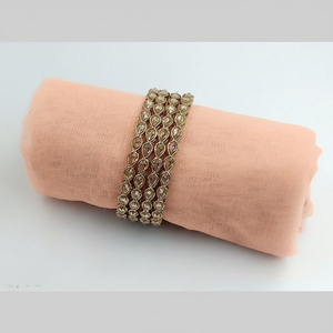 Premium <b>Gold</b> Plated Crystal <b>Bangles</b> <b>Set</b> Fashion Jewelry for Women Luxury Collection for Bridal Party and Special Celebrations - Product Image 2