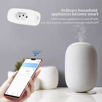 Système de maison intelligente, prise intelligente standard Brésil avec moniteur de puissance, contrôle via l'application Tuya, Wi-Fi, courant maximal 16A, commande vocale à distance