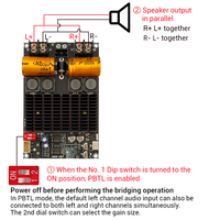 WUZHI AUDIO 2001 Pure Post Stage Digital Speaker Amplifier Module Board High Power TPA3221 Stereo 100WX2 Bridge Mono 200W Sound
