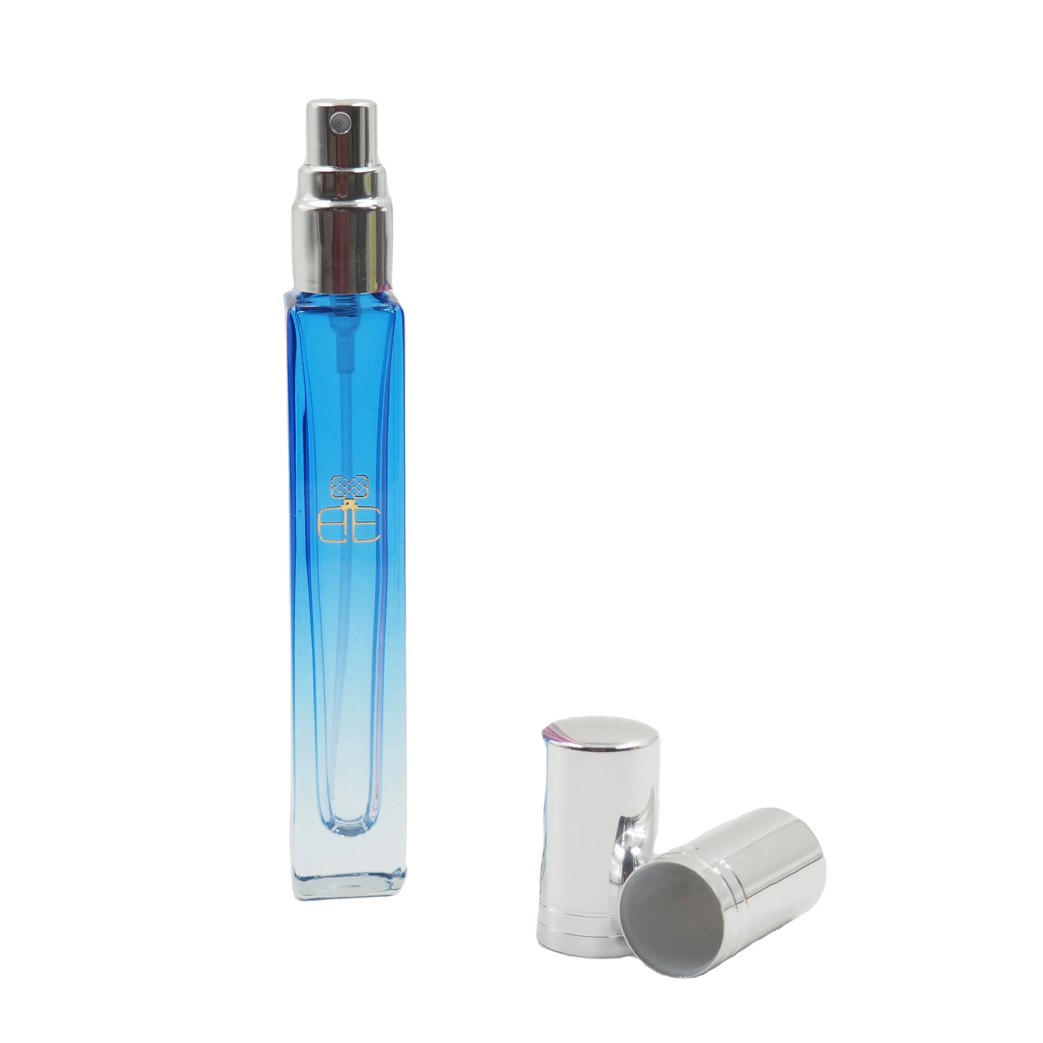 Pulverizador de bomba, tipo de sellado, revestimiento de color, botellas de cristal de Perfume, 10ML, nuevo